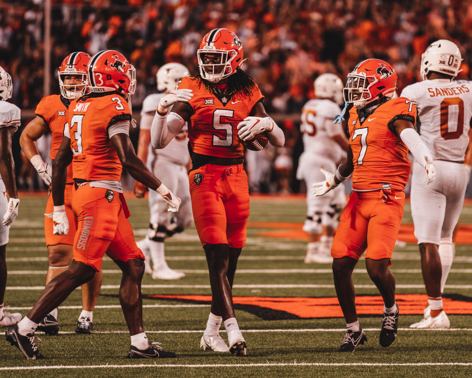 #5 Kendal Daniels, #3 Cam Smith, #7 Jabbar Muhammad